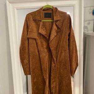 SUEDE MOON MEADOW BLANK NYC TRENCH COAT
